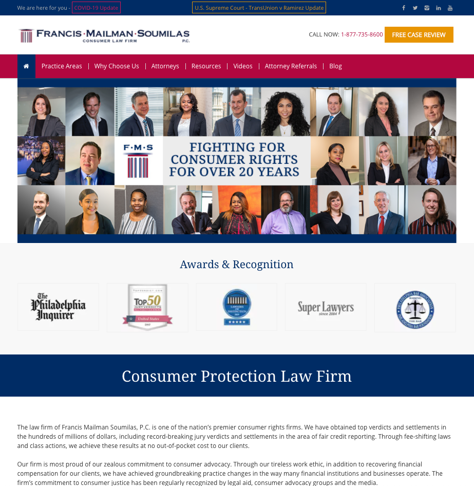 Digital Marketing Case Study: Law Firm Website Image