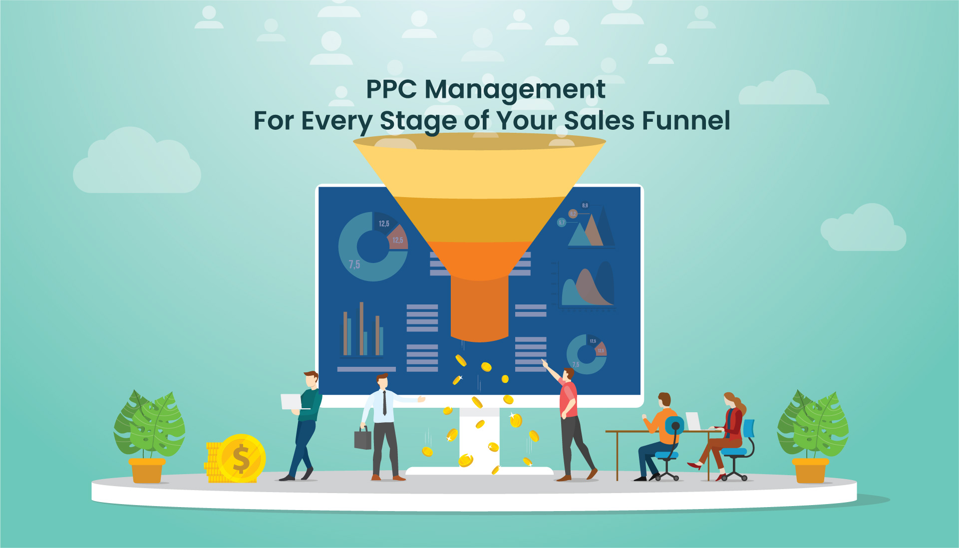 PPC management strategies and ad types to enhance sales funnel