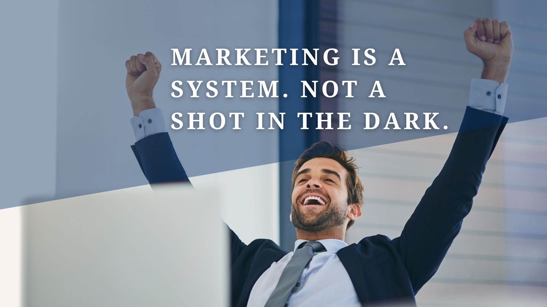Successful attorney reviewing marketing results from a digital campaign